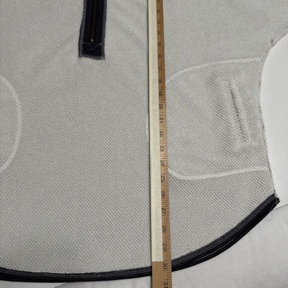 Free People L/XL Mountain Dreamin’ Reversible Fleece Cream Combo Gray 1/2 Zip - Picture 8 of 8